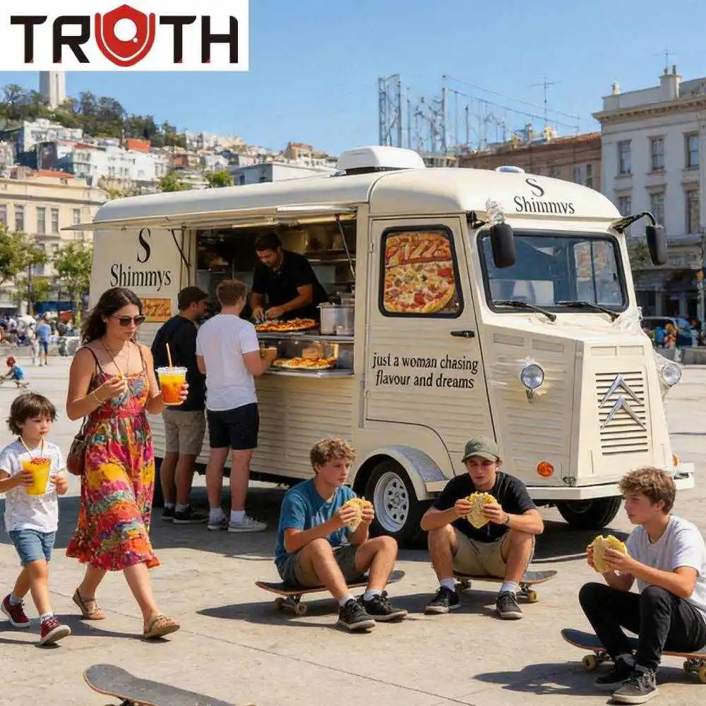 Leictreach Pizza Truck Fast Bia Feistithe go hiomlán